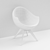 Contemporary Plastic Armchair 3D model small image 2