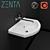 Modern Ceramic Sink & Faucet Set 3D model small image 1