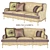 Symphony of Colours: Italian Merlino Sofa 3D model small image 1