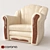 Title: Vintage Leather Armchair 3D model small image 1