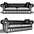 Elegant Pearl Grey Chesterfield Sofa 3D model small image 2