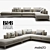 B&B Maxalto Dives Corner Sofa 3D model small image 1