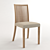 Elegant Wood Dining Chair 3D model small image 1