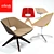 INFINITI Hug Swivel: Sleek Four-Chair Set 3D model small image 1