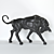 Graceful Bull Sculpture 3D model small image 1