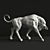 Graceful Bull Sculpture 3D model small image 2