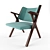 Retro Chic Lounge Chair 3D model small image 1