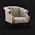 Elegant Arcahorn Armchair 3D model small image 1