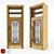 Classic Door with Hidden Shelf Lighting: 1200x3200 Customizable 3D model small image 1