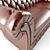 Casper Leather Sofa: Elegant Comfort 3D model small image 3