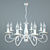 Aurora Montana: Elegant Dimmable Chandelier 3D model small image 1