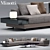 Modern White Minotti Sofa 3D model small image 1