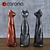 Elegant Trio: Cat Figurines 3D model small image 2
