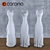 Elegant Trio: Cat Figurines 3D model small image 3