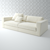 Italian Design ASAMI White Sofa 3D model small image 1