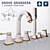 GROHE Grandera Bath Mixer: Elegant Chrome/Gold 3D model small image 1