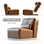 Flexform ABCD Armchair: Sleek Design, Supreme Comfort 3D model small image 1