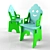 Magical Gnome Table & Chair Set 3D model small image 2