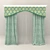 Elegant drapes with valance 3D model small image 1