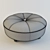 Elegant Leather Round Ottoman 3D model small image 2