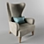 Classic Comfort: Duke Lounge Chair 3D model small image 1