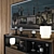 Modern Black&Wood Decor Set 3D model small image 2