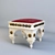 Classic Stool with Soft Seat 3D model small image 1