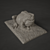 Title: Concrete Frog Sculpture 3D model small image 1