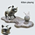 Playful Kitten Statuette 3D model small image 1