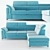 Cleo Transforming Sofa: Stylish Comfort for Your Home 3D model small image 1