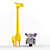 Safari Friends Elephant & Giraffe Toy 3D model small image 2