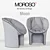 Sleek Italian Moon Chair by Moroso 3D model small image 1