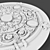 Elegant Rosette Ceiling Decoration 3D model small image 3