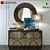 Elegant Mirror & Console Set 3D model small image 1