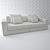 Sleek Italian White Sofa - ASAMI W8 3D model small image 1