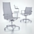 Luxy Light-Mesh Chairs: Modern Textured Seating 3D model small image 3