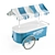 Portable Ice Cream Roll-in Refrigerator 3D model small image 2