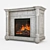 Dimplex Rome White Wall-Mounted Fireplace 3D model small image 1