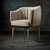 Elegant Elisa Small Armchair 3D model small image 1