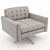 Elegant Langort Arm Chair 3D model small image 1
