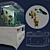 Modern Aquarium with Built-in Lighting & Water Filtration 3D model small image 2