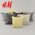 Luxury Cushion Set: H&M Home 3D model small image 1