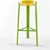 UNO Metal and Plywood Bar Chair 3D model small image 3