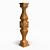 Elegant Carved Wooden Column 3D model small image 1