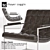 Vintage Milo Baughman Lounge Chair 3D model small image 2