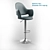 Domitalia Soft-Sg Bar Stool: Comfortable and Stylish 3D model small image 1