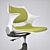 Sleek Steelcase Rocky Chair 3D model small image 2