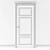 Lignum: Elegant White Wood Door 3D model small image 3