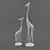 Graceful Giraffe Figurine 3D model small image 2