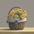 Yellow and Blue Floral Basket 3D model small image 2